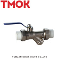 High Quality FXM Nickel plating filter Brass Ball Valve Dn20